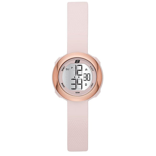 Sunridge Small Digital Blush Pink Resin Strap Watch