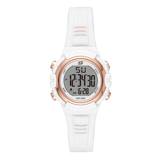 Truro Quartz Digital White Resin Strap Watch