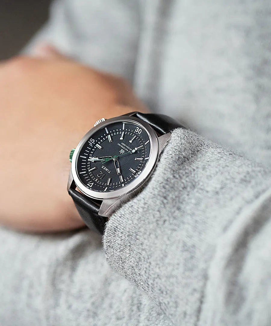 Waterbury Dive 41mm Leather Strap Watch
