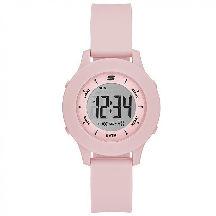 Rosencrans Quartz Digital Pink Plastic Case Silicone Sports Women's Watch