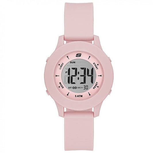 Rosencrans Quartz Digital Pink Plastic Case Silicone Sports Women's Watch