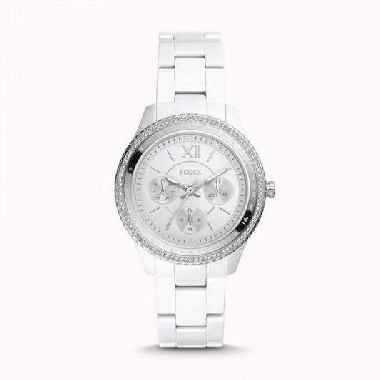 Stella Multifunction White Ceramic Watch