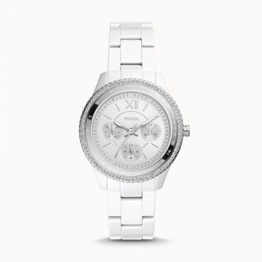 Stella Multifunction White Ceramic Watch