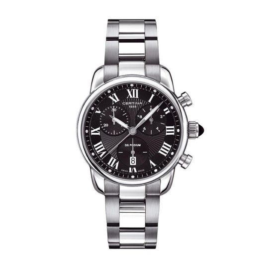 DS Podium Chronograph Roman Black Women's Watch (CLEARANCE)