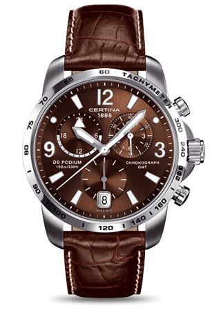DS Podium Chronograph Men's Brown GMT Watch