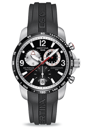 DS Podium Chronograph Men's Black GMT Watch