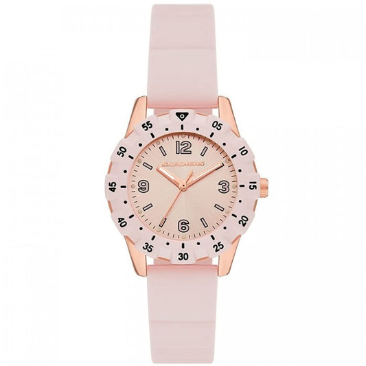 Doheny Quartz Analog Rose Gold-Tone Case & Pink Silicone Strap Watch