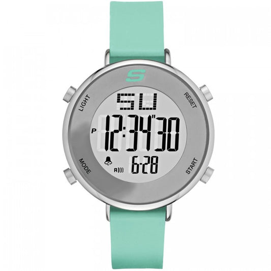 Magnolia Women's Quartz Digital Pastel Green Silicone Strap Watch